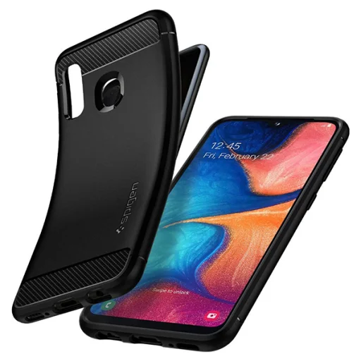 Spigen Rugged Armor tok Samsung A20E matt fekete (622CS26434) - 4