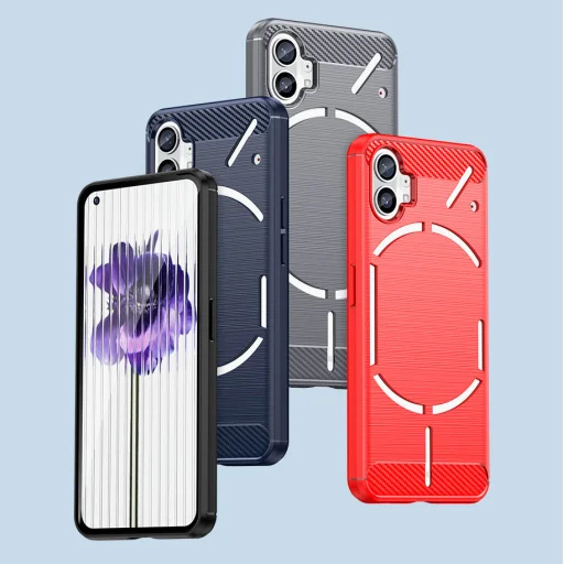 Nothing Phone 1 Carbon szénszál mintájú TPU tok fekete - 2