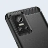 Realme GT Neo 3 Carbon szénszál mintájú TPU tok fekete thumbnail