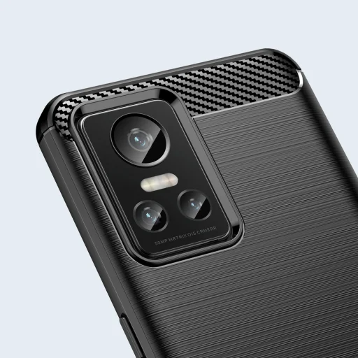 Realme GT Neo 3 Carbon szénszál mintájú TPU tok fekete - 6