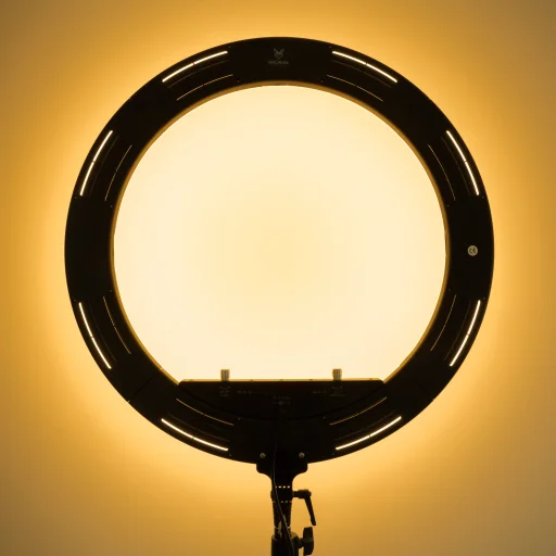 Jackal LR63-120B 63cm LED körfény, körlámpa, ring light távirányítóval, 280cm állvánnyal - 3