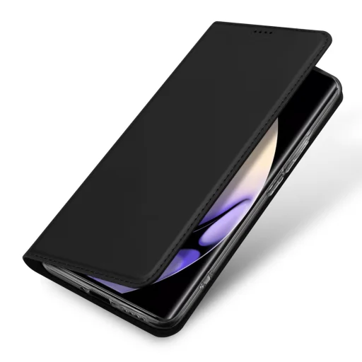 Realme 10 Pro Plus Dux Ducis Skin Pro Öko Bőr fliptok fekete - 3