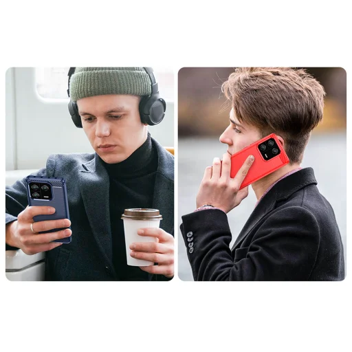 Xiaomi 13 Pro Carbon szénszál mintájú TPU tok fekete - 6