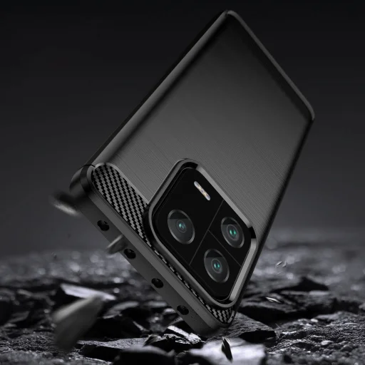 Xiaomi 13 Pro Carbon szénszál mintájú TPU tok fekete - 8