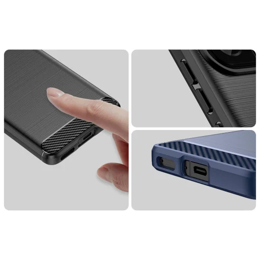 Xiaomi 13 Pro Carbon szénszál mintájú TPU tok fekete - 9