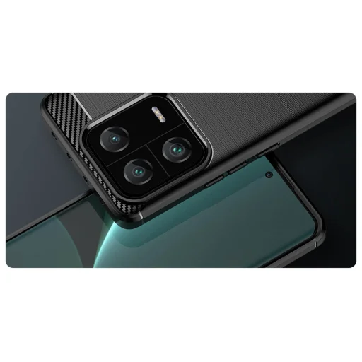 Xiaomi 13 Pro Carbon szénszál mintájú TPU tok fekete - 2