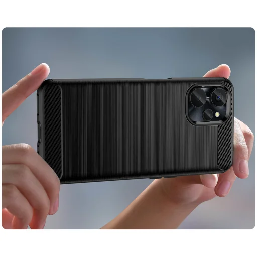 Realme 10 5G/Realme 9i 5G Carbon szénszál mintájú TPU tok fekete - 7