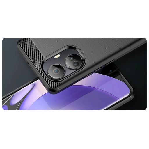 Realme 10 Pro Plus Carbon szénszál mintájú TPU tok fekete - 3