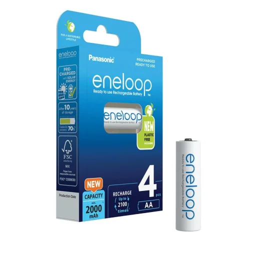 Panasonic Eneloop AA 2000mAh akkumulátor elem - 4 db - 1