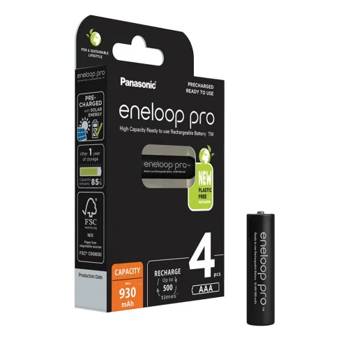 Panasonic Eneloop Pro AAA 930mAh akkumulátor elem - 4 db - 1