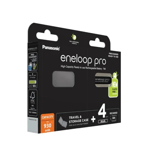 Panasonic Eneloop Pro AAA 930mAh akkumulátor elem - 4 db + DOBOZ - 1