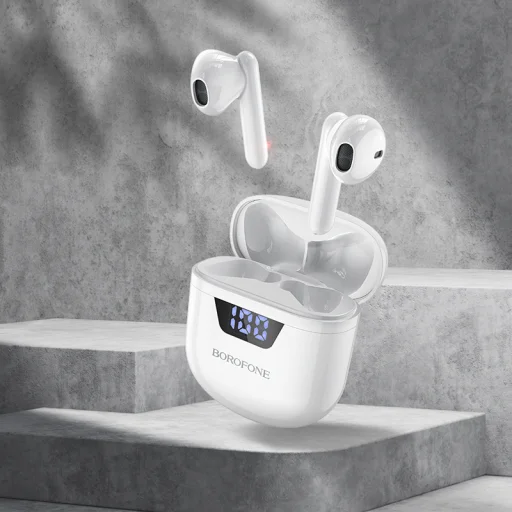 Borofone BW05 Pure Tone TWS Bluetooth fülhallgató fehér - 4