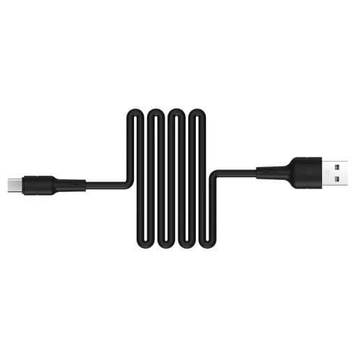 Borofone BX30 Silicone USB - micro USB kábel 2.4A 1m fekete - 6
