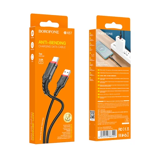Borofone BX67 USB - Type C kábel 3A 1m fekete - 3