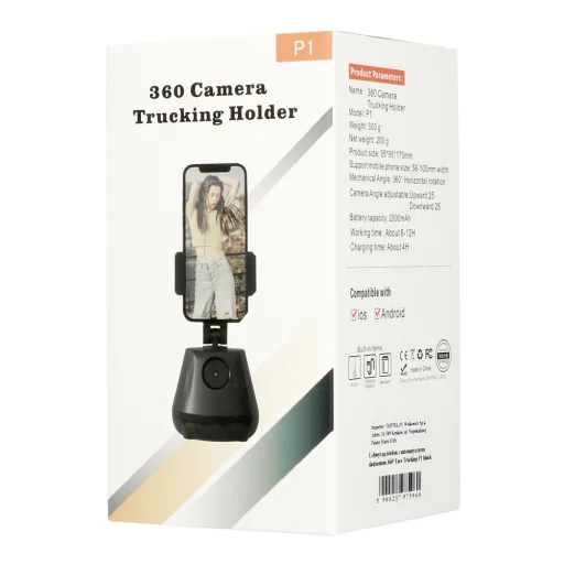 Telefontartó automatikus arckövetéssel 360 fokban P1 fehér - 4