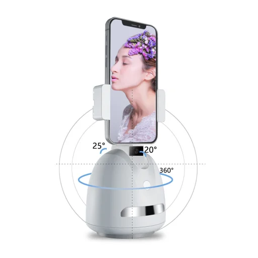 Telefontartó automatikus arckövetéssel 360 fokban P2S fehér - 5