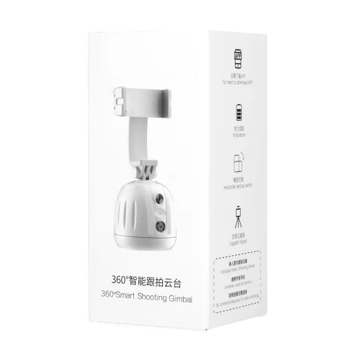 Telefontartó automatikus arckövetéssel 360 fokban P5 fehér - 4