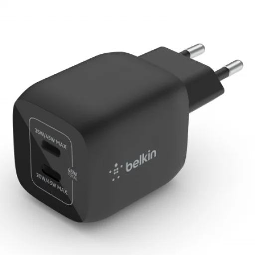 Belkin BoostCharge Pro 45W PD 3.0 PPS Dual USB-C GaN hálózati töltő adapter fekete (WCH011vfBK) - 5