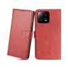 Xiaomi 13 mágneses PU bőr fliptok kártyatartóval piros Alphajack thumbnail