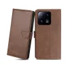 Xiaomi 13 Pro mágneses PU bőr fliptok kártyatartóval sötétbarna Alphajack thumbnail