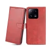 Xiaomi 13 Pro mágneses PU bőr fliptok kártyatartóval piros Alphajack thumbnail