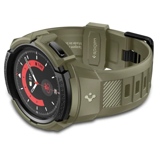 Samsung Galaxy Watch 5 Pro (45mm) Spigen Rugged Armor Pro szíj és tok Vintage Khaki - 4