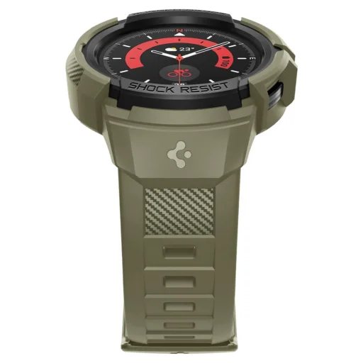Samsung Galaxy Watch 5 Pro (45mm) Spigen Rugged Armor Pro szíj és tok Vintage Khaki - 5