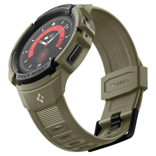 Samsung Galaxy Watch 5 Pro (45mm) Spigen Rugged Armor Pro szíj és tok Vintage Khaki - 6