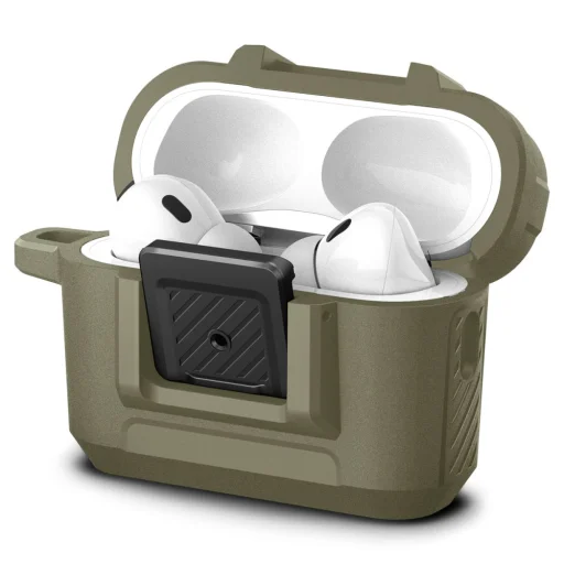 Spigen Lock Fit puzdro pre Airpods Pro 1/2 Vintage Khaki (ACS05911) - 10