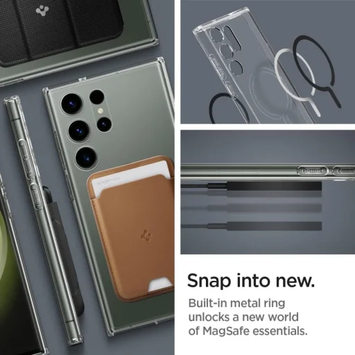 Samsung Galaxy S23 Ultra Spigen Ultra Hybrid OneTap Ring MagSafe puzdro čierne (neobsahuje S Pen) - 3