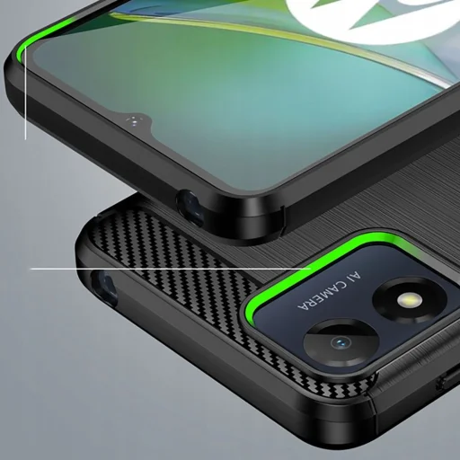 Motorola Moto E13 Tech-Protect TPU Carbon mintás tok fekete - 6