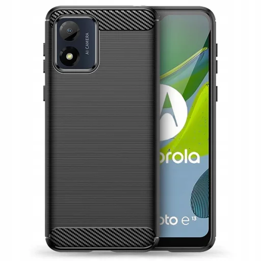 Motorola Moto E13 Tech-Protect TPU Carbon mintás tok fekete - 1