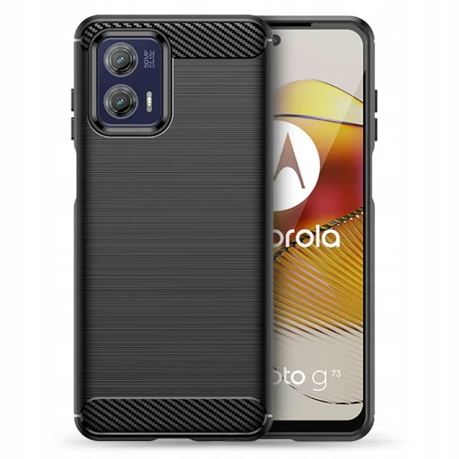 Motorola Moto G73 5G Tech-Protect TPU Carbon mintás tok fekete - 1
