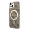 iPhone 14 Guess BUGUHMP14SH4EACSW 4G MagSafe kompatibilis hátlap + vezeték nélküli töltő barna - 6