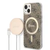 iPhone 14 Guess BUGUHMP14SH4EACSW 4G MagSafe kompatibilis hátlap + vezeték nélküli töltő barna - 5