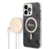 iPhone 14 Pro Guess BUGUHMP14LH4EACSK 4G MagSafe kompatibilis hátlap + vezeték nélküli töltő fekete thumbnail