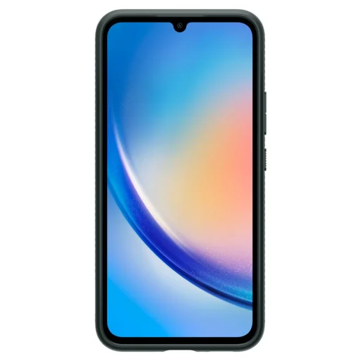 Samsung Galaxy A34 5G Spigen Liquid Air flexibilis TPU gél tok Abyss zöld - 8