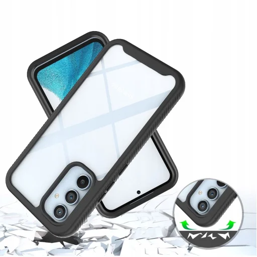  Techsuit - Defense360 Pro + Képernyővédő - Samsung Galaxy A54 - Fekete tok - 3