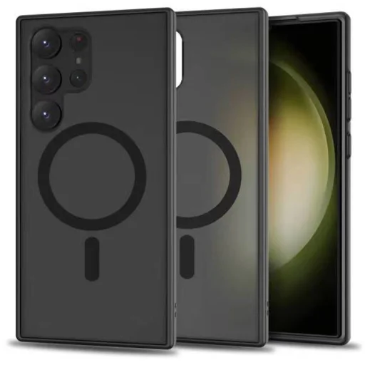 Samsung Galaxy S23 Ultra Tech-Protect Magmat Magsafe Tok Matt Fekete - 1