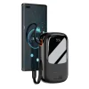 Baseus Qpow Pro Powerbank 20000mAh USB + TYP C - PD 22,5W Type C kábellel fekete - 7