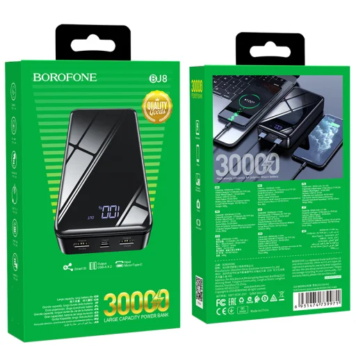 Borofone BJ8 Extreme Powerbank 30000mAh 2xUSB fekete - 3