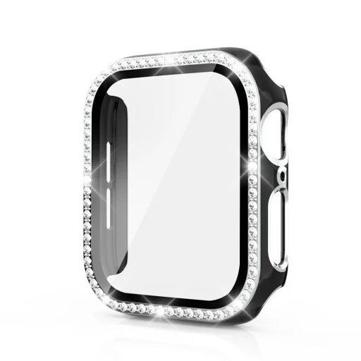 Apple Watch 45mm Diamond tok kijelzővédővel fekete-ezüst - 1