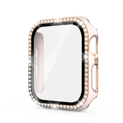 Apple Watch 45mm Diamond tok kijelzővédővel rózsaszín-arany - 1