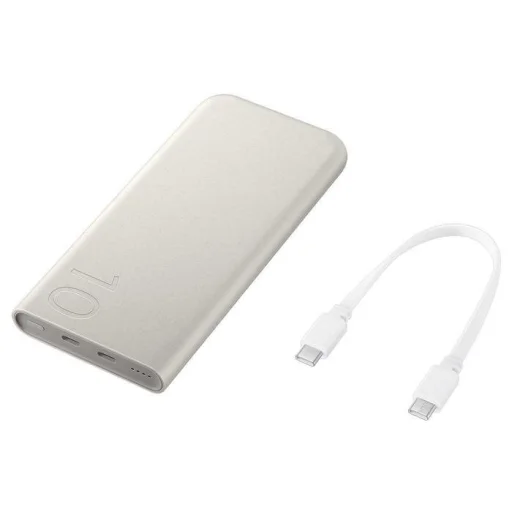 Samsung gyári FastCharge Powerbank 2x USB-C 25W 10000mAh bézs (EB-P3400XUEGEU) - 1