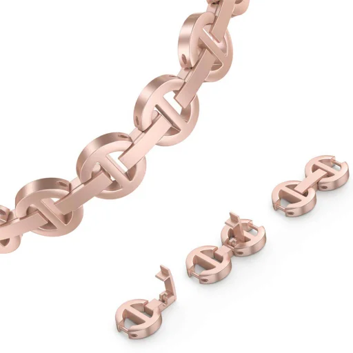 Apple Watch 42/44/45 mm Karkötő óraszíj design 3 rózsaarany - 3