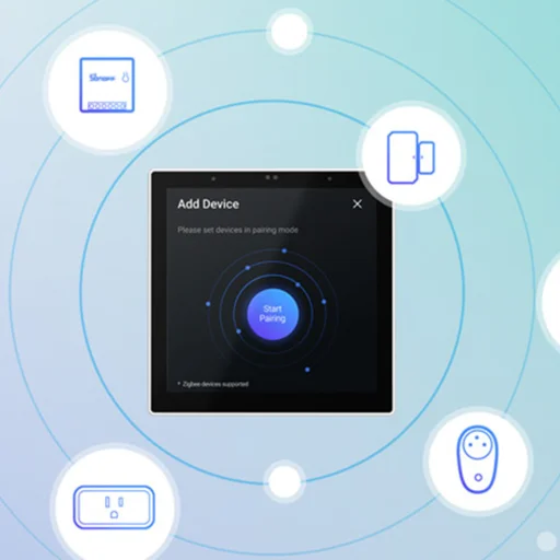 Sonoff intelligens otthoni vezérlőpanel érintőképernyővel Zigbee 3.0 Google Assistant, Alexa fekete (NSPanel Pro) - 3