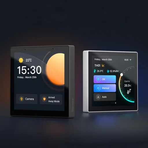 Sonoff intelligens otthoni vezérlőpanel érintőképernyővel Zigbee 3.0 Google Assistant, Alexa fekete (NSPanel Pro) - 11