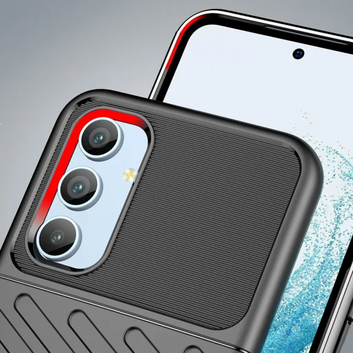 Samsung Galaxy A54 5G Thunder fokozott védelmet biztosító flexibilis TPU tok kék - 5