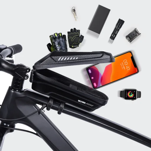 Wildman XS5 vízálló kerékpár táska/biciklis táska/roller táska 1L fekete - 11