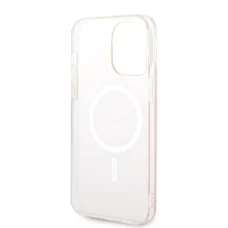 iPhone 14 Pro Guess BUGUHMP14LH4EACSP 4G MagSafe kompatibilis telefontok + vezeték nélküli töltő rózsaszín